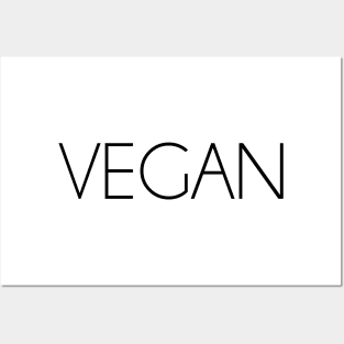 vegan black Posters and Art